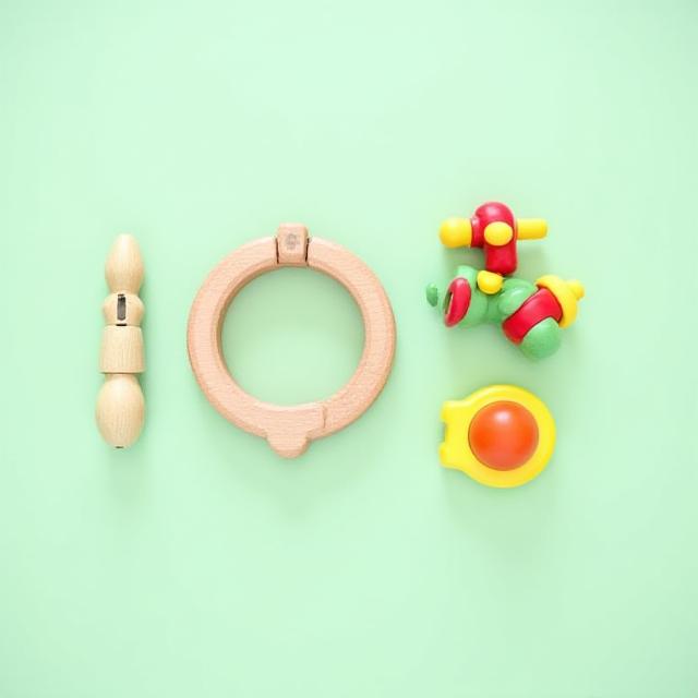 Colorful wooden percussion set for toddlers